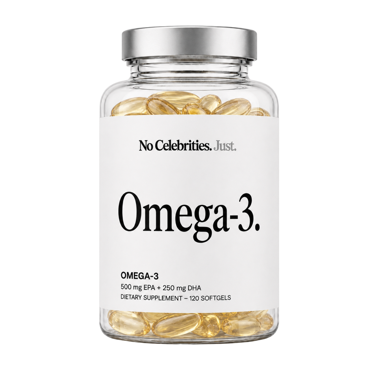 No Celebrities. Just Omega-3.